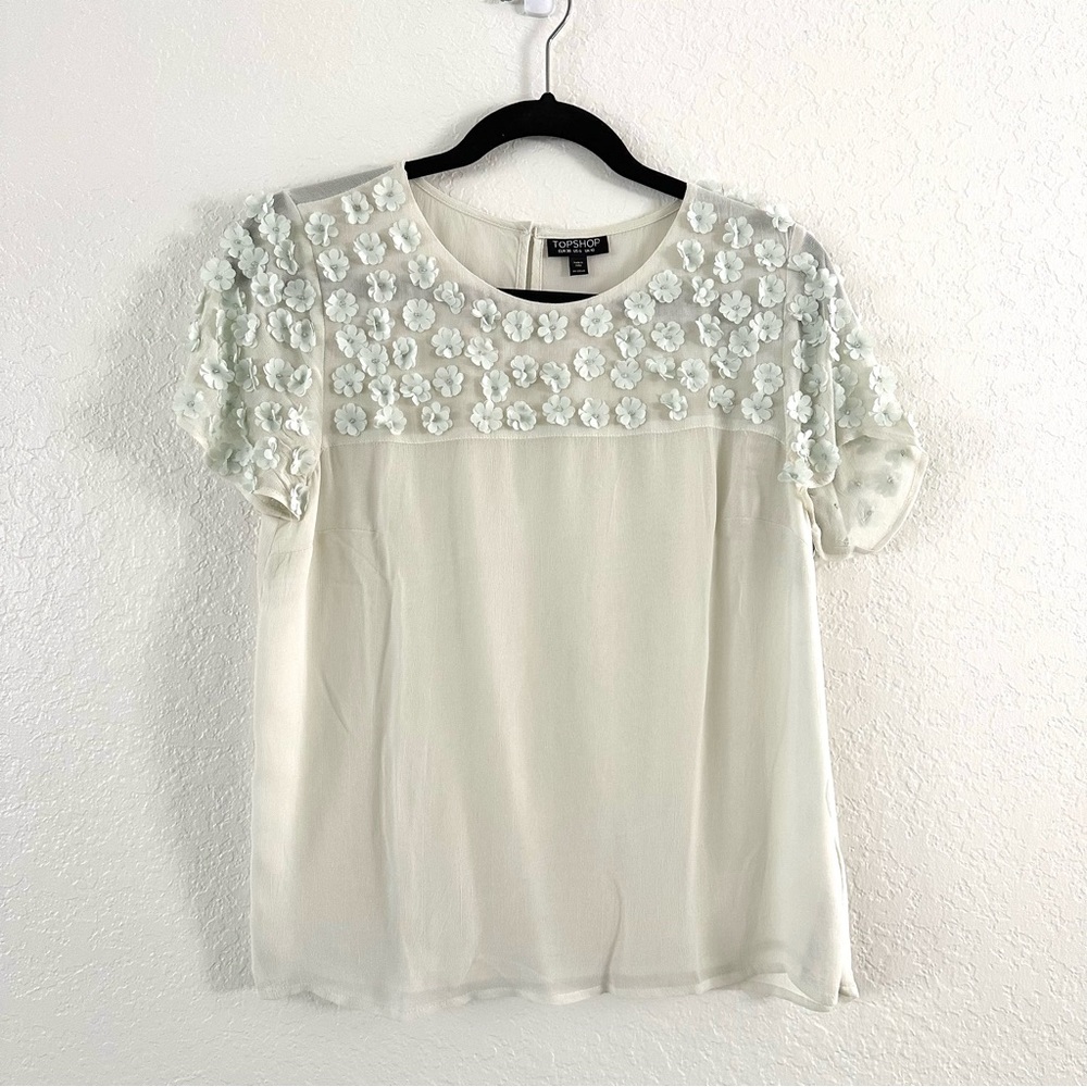 Topshop Mint Green Blouse